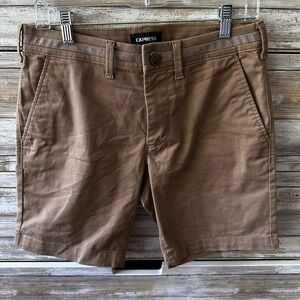 Express Hyper Stretch Shorts 28 🤎 Slim 8” Inseam 365 Comfort
